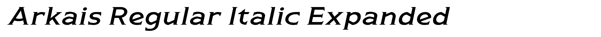 Arkais Regular Italic Expanded image